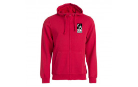 Veste à capuche,  rouge, zippée