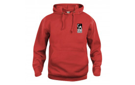sweat à capuche, rouge