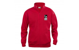 cardigan rouge zippé